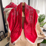 Kvaliteetsed luksuslikud siidist sallid peapael Sallid kaelasall naistele kett siidist sall naiste dekoratiivne sall 110*110cm punane