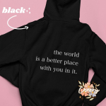 S&otilde;na on parem koht teiega Pusa Naiste Pusad Pusad Unisex Pure Cotton Tumblr Top džemprid kapuutsid S must