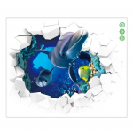 Kalamustriline tualettruumi kaane kleebis Veekindel tugev kleepuv seinakleebis koduvannituppa sinine