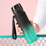 UZSPACE 500ml Spordijoogipudel H&uuml;pikkaanega Ajajoonega Meeldetuletus Lekkekindel J&auml;&auml;tunud Tritanist Tass V&auml;lispordi Fitness BPA pink and cyan white