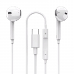 VAORLO digitaalsed C-t&uuml;&uuml;pi juhtmega k&otilde;rvaklapid, mis sobivad iphone 15-ga Samsung Xiaomi Huawei 3,5 mm Super Bass stereok&otilde;rvaklapid spordipeakomplektiga Type-C Interface valge