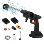 Juhtmeta survepesur, 150 PSI kaasaskantav pihustisurvepesur koos 6in1 pihusti akuga ja UK plug must