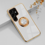 Luksuslik 6D kullatud pehme &uuml;mbris Samsung Galaxy S21 FE S 20 Plus S22 Ultra S 10 note A04 33 73 32 53 13 22 72 82 71 12 13 5g S20 valge