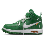 Off-White x Nike Air Force 1 Mid SP Nahk M&auml;nniroheline Unisex Tossud DR0500-300 37.5