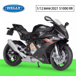 1/12 m&otilde;&otilde;tkava Welly BMW 2021 S1000RR sulamist mootorratta mudel metallist m&auml;nguautod mootorratta mudel k&otilde;rge simulatsiooniga kollektsioon laste kingitused 1/12-17.5x9.7x7cm must