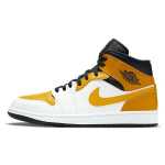 Air Jordan 1 Mid University Gold Meeste Tossud Valge Must 554724-170 40.5