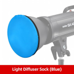 Pehme valguse hajuti sokk, 7 180 mm 6 v&auml;rvi riidefilter Bowensi kinnituse jaoks, standardne helkur hajuti varje, k&auml;rgstruktuuriga v&otilde;re 1PCS sinine