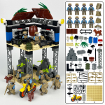 MOC s&otilde;jav&auml;e ehitusplokkide komplekt k&otilde;rbe luuretorni vahitorni inimlapss&otilde;duri v&auml;ikestest osakestest mosaiikm&auml;nguasi