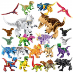 22tk MOC dinosauruste ehitusplokkide komplekt Blue Ox Dragon Wing Triceratops v&auml;ikestest osakestest ehitusploki m&auml;nguasi