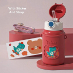 450 ml laste termoskruus &otilde;lgedega 304 roostevabast terasest tass Multifilmi vaakumkolb lastele armas termoveepudel majapidamises kasutatava &otilde;letopsi isolatsioonitass 450ml punane