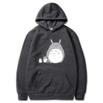 Minu naaber Totoro Hoodies Anime Tr&uuml;kitud T&auml;navar&otilde;ivad Unisex Naiste Mood Suured Pusad Pusad Harajuku Pullovers Trennid Unisex M gray