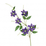 Kunstlill Realistlik 5 peaga Clematis v&otilde;ltslill Lihtsalt hooldatav simulatsioonilill pulmade kodukaunistuseks valge