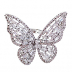 Naiste kuupmeetrist tsirkooniumoksiidist inkrusteeritud liblikas&otilde;rmus&otilde;rmus peo ehete kingitus roosa