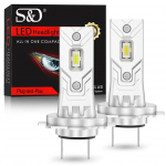 2tk H7 CSP LED esitule mini ventilaatorita esitule pirnid udutulelatern 20000Lm auto juhtmevaba esilatern H4 9003 HB2 auto esilatern Plug & Play 6500K H7
