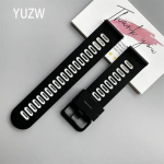 20 mm kellarihm Garmin Vivoactive 5 3/Venu 2 Plus/SQ/Vivomove Trend/Forerunner 245 645 Music Sport Silikoonist nutika randmepaela jaoks 20mm must