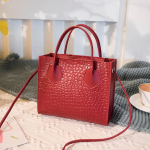 Moesuund naiste krokodillimustriga Crossbody k&auml;ekotid Klassikaline soliidne &otilde;lakott punane