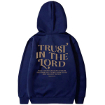 Esteetiline kristlik dressipluus Piibli salm Hoodie Naiste religioossed pusad Usaldus Jumalasse Pullover Faith Parimad kristlikud kingitused XL tumesinine v&auml;rv
