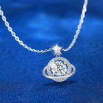 D v&auml;rvi 1-karaadine Moissanite ripats kaelakee 100% S925 Sterling h&otilde;be Moissanita Star Charm Ehted Pass Diamond Test GRA