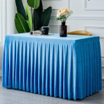Sametine laudlina ristk&uuml;likukujuline konverentsin&auml;ituse lauakate valge/must lauaseelik pulma&uuml;rituse jaoks, peolaua dekoratsioon 100x40x75cm taevasinine v&auml;rv