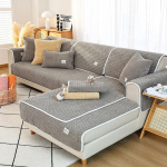 Velvetist ruuduline diivanipadi, paksendatud libisemiskindel padi Lihtne kaasaegne elutoa diivani kate Plush soe universaalne istmekate 45x45 pillowcase1pc hall