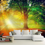 1 tk Metsa loodusmaastik Gobel&auml;&auml;n Pol&uuml;estervaibast seinariip elutuppa Magamistoa Kontori kodukaunistus Toakaunistus 150x150cm