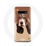 &Uuml;mbris Samsung Galaxy S10 Basset Hound Dog Face jaoks