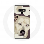 &Uuml;mbris Samsung Galaxy Note 9 valge Pitbull Dog jaoks