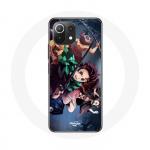 Coque pour Xiaomi Mi 11 Lite Tanjiro Nezuko et Inosuke Slayer Kimetsu no Yaiba Manga