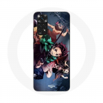 Coque pour Xiaomi Redmi Note 11 4G Tanjiro Nezuko et Inosuke Slayer Kimetsu no Yaiba Manga