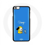 Coque pour Iphone 4 Bangtan BTS BT21 Chimmy Jimin Fond Bleu
