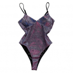 Monokini l&auml;ikivad k&otilde;rge l&otilde;ikega ujumisriided naiste spagetirihmadega &uuml;hes t&uuml;kis ujumistrikoo S hall