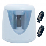 1 komplekt elektriline pliiatsiteritaja koos l&otilde;ikuriga USB laetava akuga kaasaskantav automaatne pliiatsiteritaja Kooli&otilde;pilaste kirjatarvete kingitus A roosa