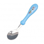 Kid Spoon Cartoon Print Kuumakindel toidukvaliteediga materjal Laste toitmiseks m&otilde;eldud k&ouml;&ouml;giriistad koju Spoon sinine