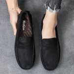 Trendikad seemisnahast meeste vabaajajalatsid Hingavad Mugavad Slip-on Meeste s&otilde;idujalatsid Moodsad Meeste laisad kingad Luksusbr&auml;ndi Loafers Moccasins 39 must