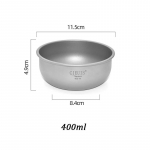 &Otilde;ues, puhtast titaanist kausitaldrik, &uuml;ks paks salatikauss, kerge kandmine matkapiknik suur kauss riisikauss kauss supikauss 400ml