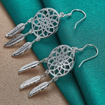 Peened armsad 925 Sterling Silver peened unen&auml;op&uuml;&uuml;dja ​​suled k&otilde;rvar&otilde;ngad naisele moelooja peol pulma ehted ME143