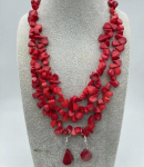 Noble RED CORAL kaelakee K&otilde;rvar&otilde;ngas Ehted