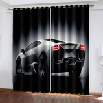 3D Trendikad Spordiv&otilde;idus&otilde;iduautod Prinditud Akknakatted Poistele Meestele T&auml;iskasvanutele Elutupp Magamistuba K&ouml;&ouml;k Kardinad Pildikardinad 2 Paneeli W50xH130(CM)x2PCS-Rod pocket