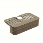 1 tk kraani t&uuml;hjenduspadi koos hoiuruumiga, kraanikauss segisti jaoks, multifunktsionaalne valamu hoiustamisalus, minimalistlik valamuk&auml;snaga kuivatusmatt Plastic pruun