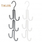 Kapi riidepuu Suurep&auml;rane kandev&otilde;ime 3 kihti 6 konksu libisemisvastane raskeveokite mitmeotstarbeline &otilde;lakott Salli sidemed kork kaelakee rippuv korraldaja valge