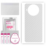 apgo Protective Skin Sticker for the back compatible with Cubot Note 10, Wrap Film, Foil, Vinyl - Pattern Transparent Carbon