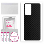 apgo Protective Skin Sticker for the back compatible with Oppo Reno7 New Year Edition, Wrap Film, Foil, Vinyl - Pattern Carbon Black
