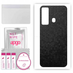 apgo Protective Skin Sticker for the back compatible with Tecno Camon 17, Wrap Film, Foil, Vinyl - Pattern Black Honeycomb