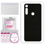 apgo Protective Skin Sticker for the back compatible with Motorola Moto G Fast, Wrap Film, Foil, Vinyl - Pattern Matrix