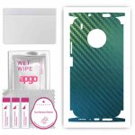 apgo Protective Skin Sticker for the back+sides compatible with Huawei Y9a, Full Wrap Film, Foil, Vinyl - Pattern Carbon Chameleon CAKA1