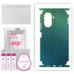 apgo Protective Skin Sticker for the back+sides compatible with Huawei Nova Y70 Plus, Full Wrap Film, Foil, Vinyl - Pattern Carbon Chameleon CAKA1