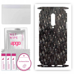 apgo Protective Skin Sticker for the back+sides compatible with OnePlus 8, Full Wrap Film, Foil, Vinyl - Pattern Carbon Black Pixel