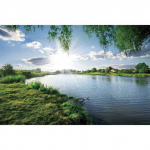 Roheline kevadpuu j&otilde;gi taust Looduslik lill muru maastik Fotostuudio taust P&uuml;hadekaunistused fotograafia rekvisiidid 230X150cm