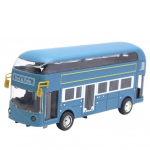 1/48 skaala klassikaline kahekorruseline bussimudel, lihtne kasutada ja ideaalne poiste m&auml;nguasjade jaoks 1/48-Size:18.3*8*4.4cm sinine