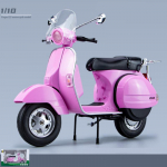 1/10 Scale Vespa 125 linna minimootorratta mudel, metallist metallist meelelahutuslik mootorratta m&auml;nguasi, heli ja valguse simulatsioon, kingitus lastele 1/10-Size:18*7.5*13.5cm